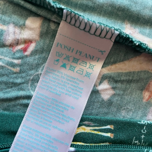 🦒 Posh Peanut Bamboo Viscose Giraffe Math Print Footed One Piece Pajama - Picture 10 of 13